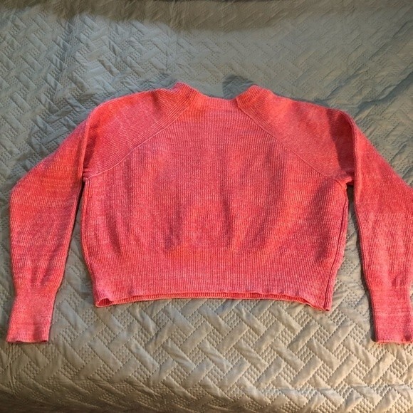 Free People heather pink sweater, medium, cotton blend great preowned condition - Picture 6 of 6